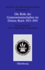 Image for Die Rolle der Geisteswissenschaften im Dritten Reich 1933-1945