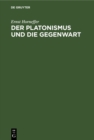 Image for Der Platonismus und die Gegenwart