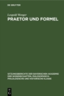 Image for Praetor und Formel