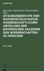 Image for Sitzungsberichte Der Mathematisch-Naturwissenschaftlichen Abteilung Der Bayerischen Akademie Der Wissenschaften Zu M?nchen. Heft 1/1926