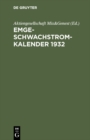 Image for Emge-Schwachstrom-Kalender 1932: Handbuch fur Schwachstrom-Installation