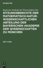 Image for Sitzungsberichte Der Mathematisch-Naturwissenschaftlichen Abteilung Der Bayerischen Akademie Der Wissenschaften Zu M?nchen. Heft 1/1928