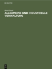 Image for Allgemeine und industrielle Verwaltung