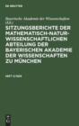 Image for Sitzungsberichte Der Mathematisch-Naturwissenschaftlichen Abteilung Der Bayerischen Akademie Der Wissenschaften Zu Munchen. Heft 3/1929