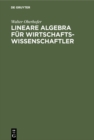 Image for Lineare Algebra fur Wirtschaftswissenschaftler