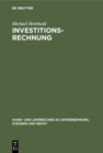 Image for Investitionsrechnung: Studienbuch
