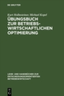 Image for Ubungsbuch zur Betriebswirtschaftlichen Optimierung: Aufgaben und Losungen zu Stepan/Fischer. Einfuhrung in die quantitative Betriebswirtschaftslehre