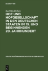 Image for Hof und Hofgesellschaft in den deutschen Staaten im 19. und beginnenden 20. Jahrhundert