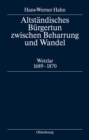 Image for Altstandisches Burgertum Zwischen Beharrung Und Wandel: Wetzlar 1689-1870