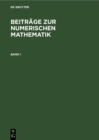 Image for Beitrage zur Numerischen Mathematik. Band 1.