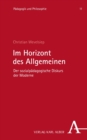 Image for Im Horizont Des Allgemeinen