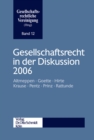 Image for Gesellschaftsrecht in der Diskussion 2006