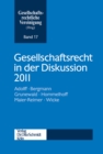 Image for Gesellschaftsrecht in der Diskussion 2011