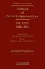 Image for Yearbook of Private International Law Vol. XVIII - 2016/2017