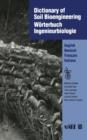 Image for Dictionary of Soil Bioengineering Worterbuch Ingenieurbiologie : English/Deutsch/Francais/Italiano