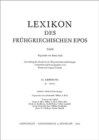 Image for Lexikon des fruhgriechischen Epos Lfg. 21