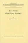 Image for Text History of the Greek Numbers