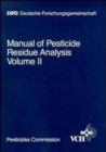 Image for Manual of Pesticide Residue Analysis