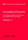 Image for Occupational Toxicants : Critical Data Evaluation for MAK Values and Classification of Carcinogens