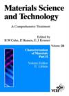 Image for Materials Science and Technology : A Comprehensive Treatment : v.2B : Characterization of Materials