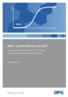 Image for MAK– und BAT–Werte–Liste 2017 : Standige Senatskommission zur Prufung gesundheitsschadlicher Arbeitsstoffe