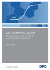 Image for MAK- und BAT-Werte-Liste 2019