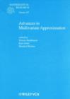 Image for Advances in Multivariate Approximation