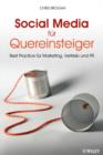 Image for Social Media Fur Quereinsteiger : Best Practice Fur Marketing, Vertrieb Und PR