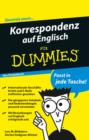 Image for Korrespondenz auf Englisch fur Dummies Das Pocketbuch
