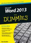 Image for Word 2013 fur Dummies