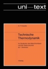 Image for Technische Thermodynamik : fur Studenten des Maschinenbaus und der Elektrotechnik ab 1. Semester