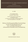 Image for Beitrag zur Ermittlung gesetzmaiger Zusammenhange zwischen der Schneidengeometrie von Trenn- und Schlitzwerkzeugen fur nichtmetallische Werkstoffe und der Antriebsleistung