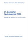 Image for 21. Deutscher Soziologentag 1982
