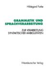 Image for Grammatik und Sprachverarbeitung