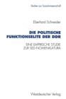 Image for Die politische Funktionselite der DDR : Eine empirische Studie zur SED-Nomenklatura