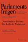 Image for Demokratie in Europa: Zur Rolle der Parlamente