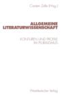 Image for Allgemeine Literaturwissenschaft