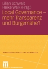 Image for Local Governance - mehr Transparenz und Burgernahe?