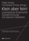Image for Klein aber fein! : Quantitative empirische Sozialforschung mit kleinen Fallzahlen