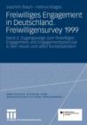 Image for Freiwilliges Engagement in Deutschland.Freiwilligensurvey 1999