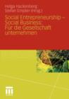 Image for Social Entrepreneurship - Social Business: Fur die Gesellschaft unternehmen
