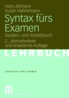 Image for Syntax furs Examen : Studien- und Arbeitsbuch