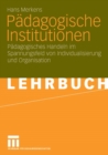Image for Padagogische Institutionen: Padagogisches Handeln im Spannungsfeld von Individualisierung und Organisation