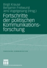 Image for Fortschritte der politischen Kommunikationsforschung: Festschrift fur Lutz Erbring