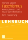 Image for Faschismus: Konzeptionen und historische Kontexte. Eine Einfuhrung