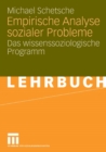 Image for Empirische Analyse sozialer Probleme: Das wissenssoziologische Programm