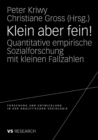 Image for Klein aber fein!: Quantitative empirische Sozialforschung mit kleinen Fallzahlen