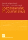 Image for Spezialisierung im Journalismus