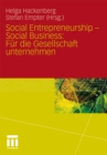 Image for Social Entrepreneurship - Social Business: Fur die Gesellschaft unternehmen