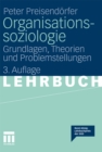 Image for Organisationssoziologie: Grundlagen, Theorien und Problemstellungen
